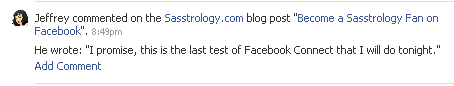 Facebook wall example