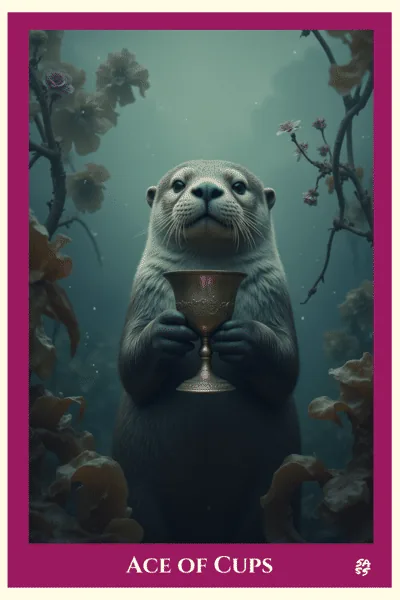 Ace of Cups tarot card from the SASS Tarot deck