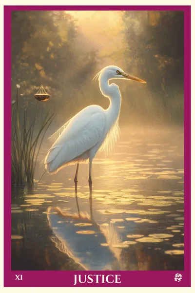 Justice tarot card from the SASS Tarot deck