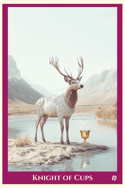 Knight of Cups tarot card from the SASS Tarot deck