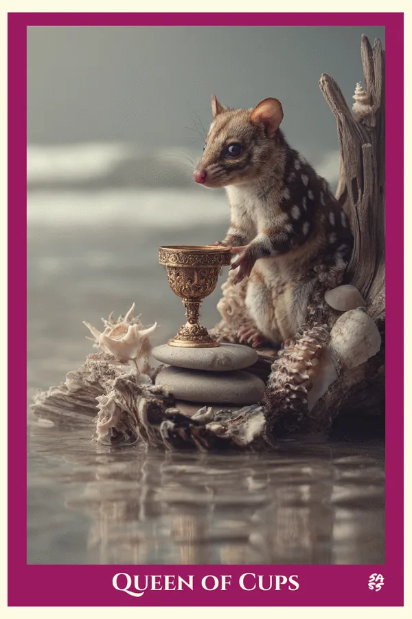 Queen of Cups tarot card from the SASS Tarot deck