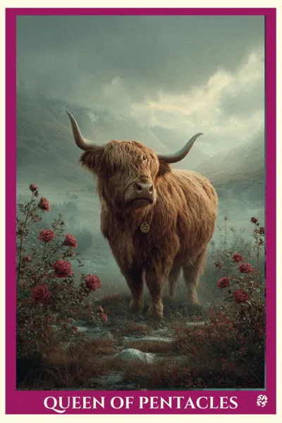 Queen of Pentacles tarot card from the SASS Tarot deck