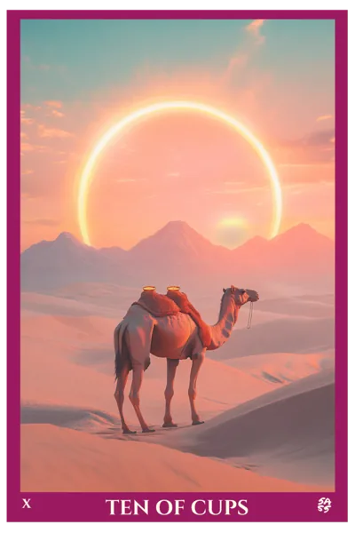 Ten of Cups tarot card from the SASS Tarot deck