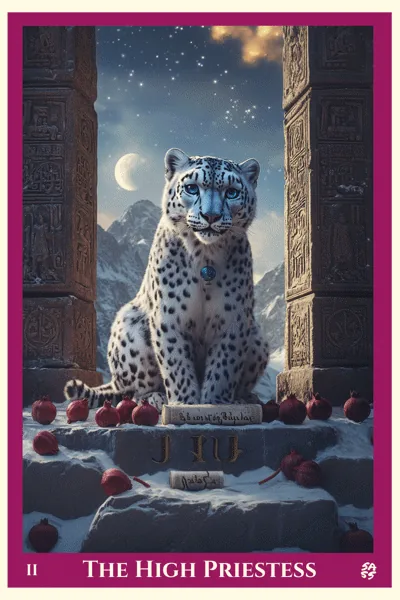 The High Priestess tarot card from the SASS Tarot deck