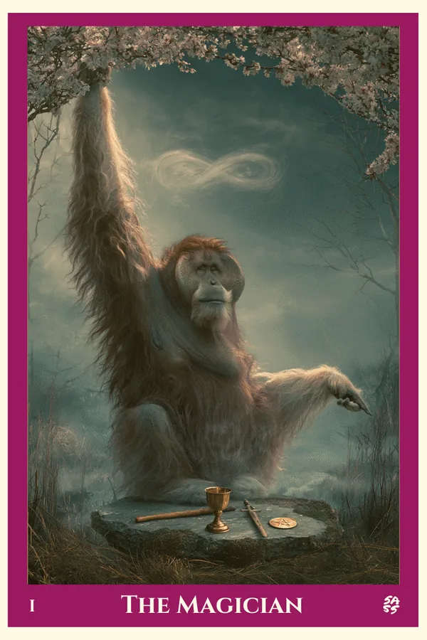 The Magician tarot card from the SASS Tarot deck