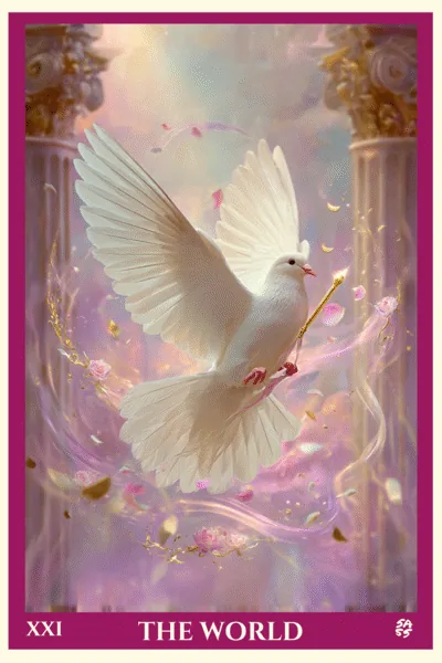 The World tarot card from the SASS Tarot deck