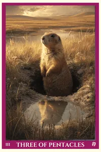 Three of Pentacles tarot card