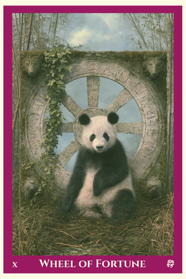 Wheel of Fortune tarot card from the SASS Tarot deck