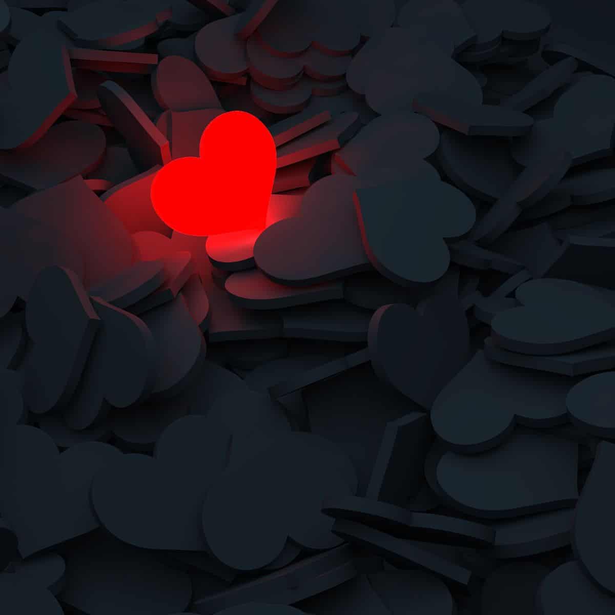 red light heart