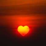 picture of heart symbolizing sun conjunct sun synastry