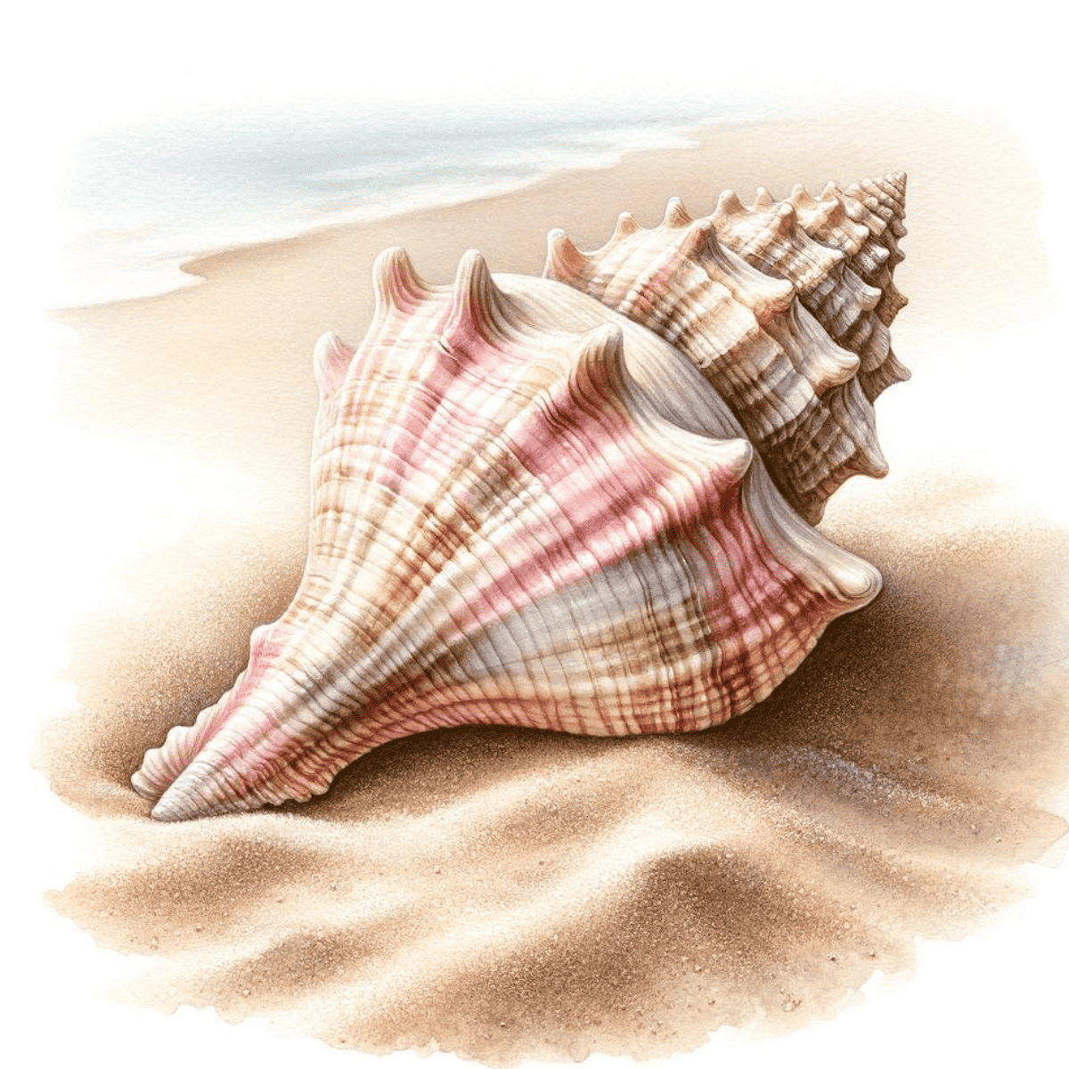 Image of a seashell symbolizing the Mercury sextile of the Mars synastry