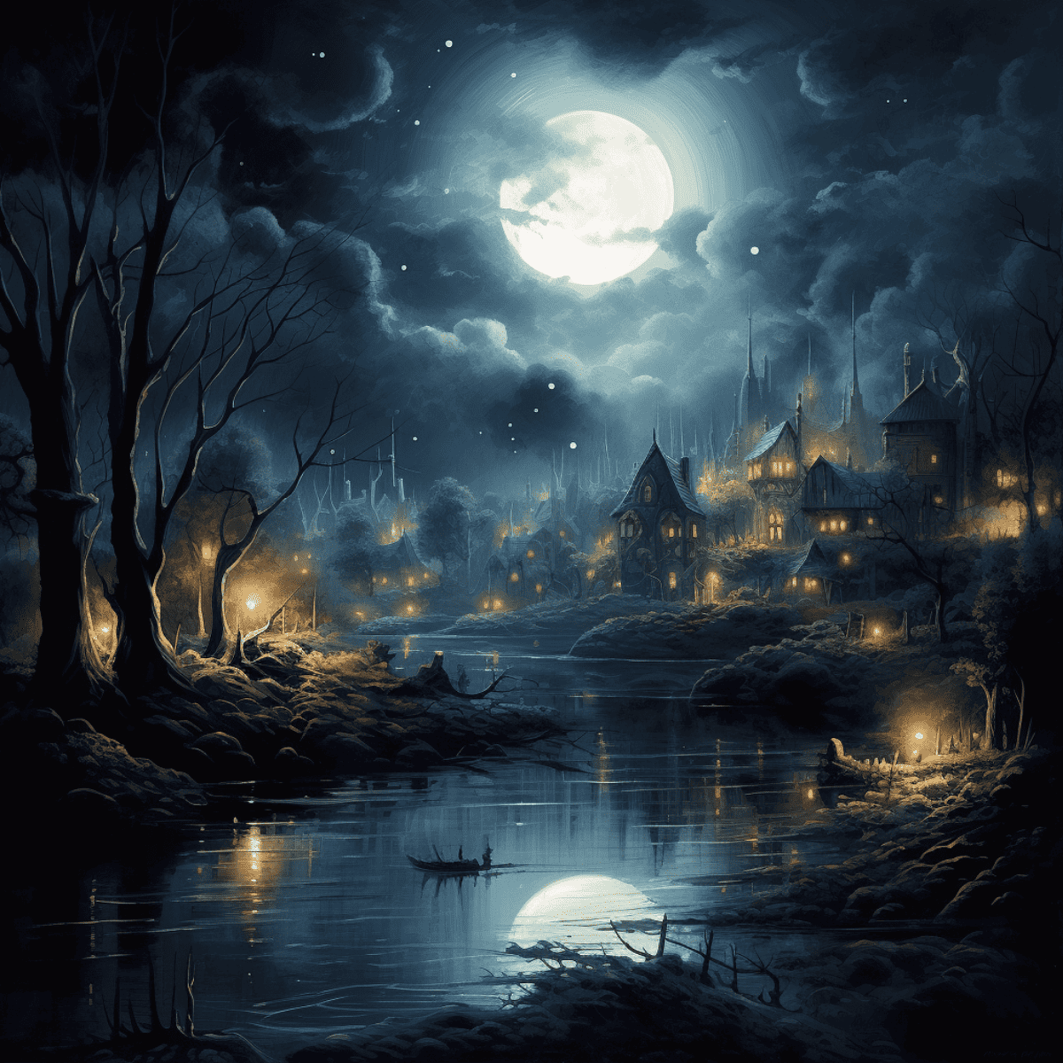 Image of a moonlit lake.