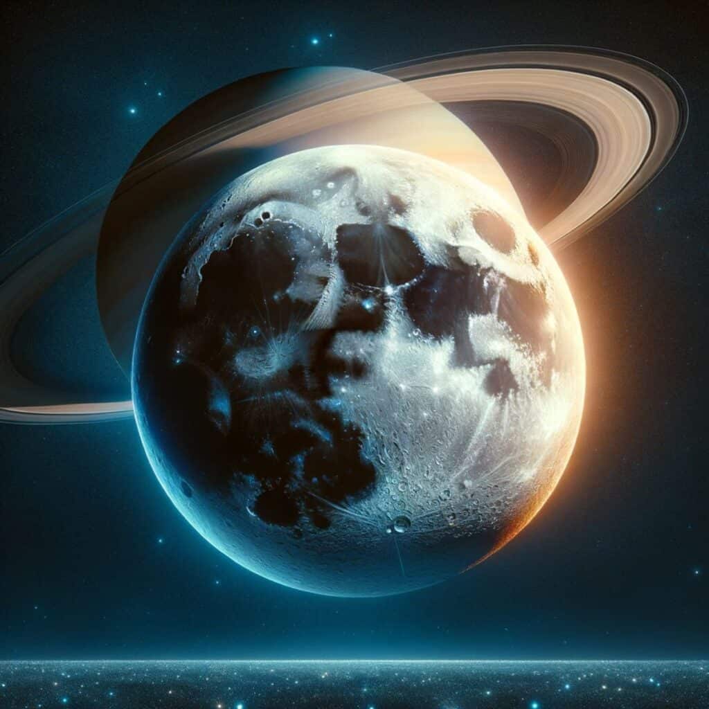 picture of planets symbolizing saturn opposite moon synastry 