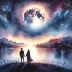picture of couple symbolizing moon trine moon synastry